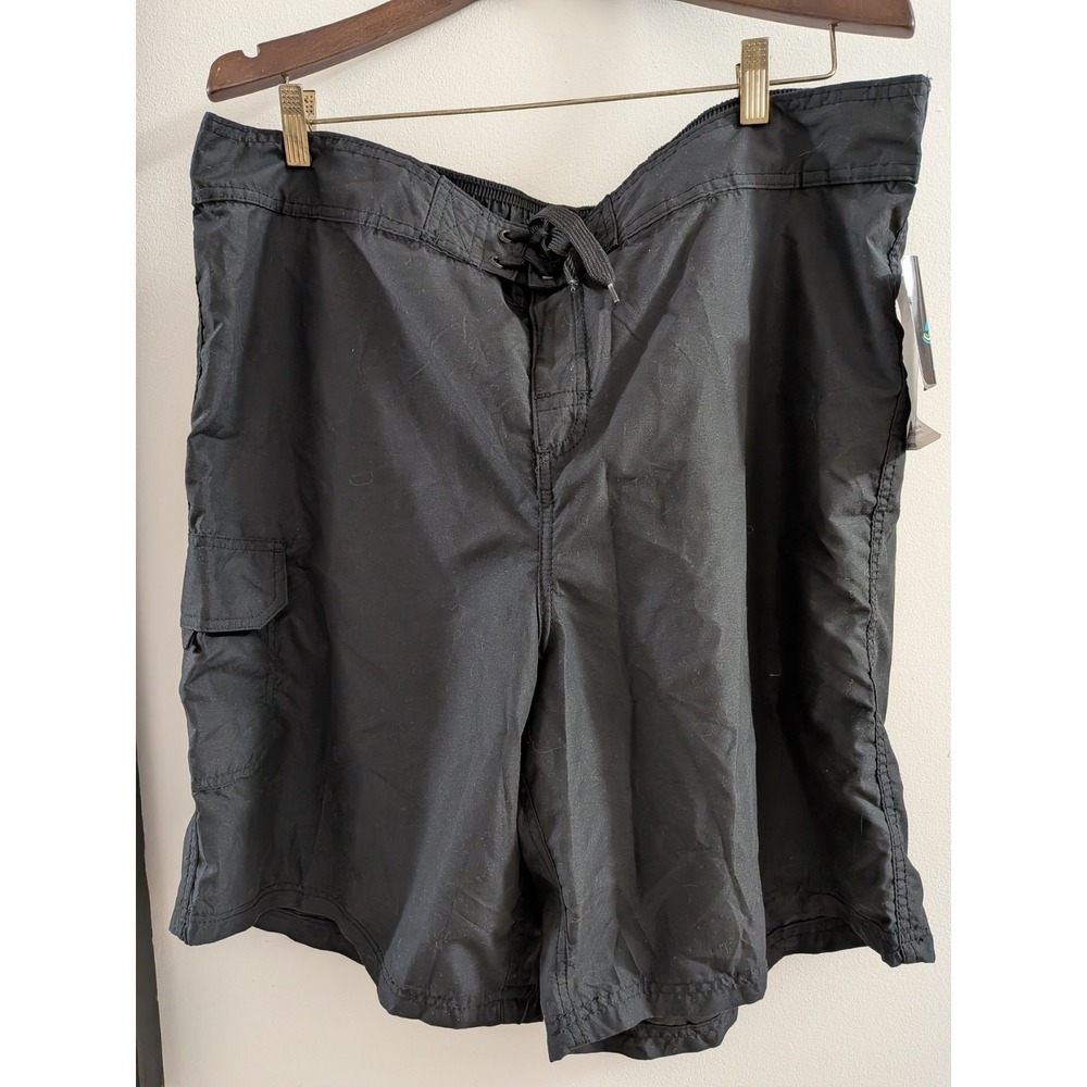 Kanu Surf Swim Trunks Mens XXL Black NEW Swim Trunks Vacation Cruise Pool Beach